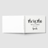 Modern Brush Script Mr en Mrs Huwelijk Gastenboek (Volledig)