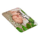 Modern Brush Script Nieuwe Baby Liefde en Bedankt  Magneet (Rechterzijde)