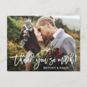 Modern Brush Script Wedding Dank je wel wat Briefkaart (Voorkant)