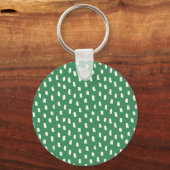 Modern Brush Strokes Leafy Green Monogram S Sleutelhanger (Achterkant)