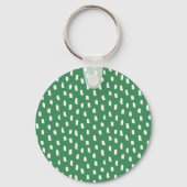Modern Brush Strokes Leafy Green Monogram S Sleutelhanger (Achterkant)