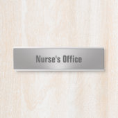 Modern Brushed Metal Look Nurse's Kantoor Deurbordje (Voorkant)