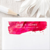 MODERN BRUSHSTROKE LABEL artistieke waterverf rood (Insitu)