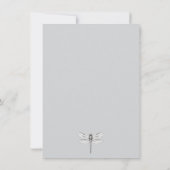 Modern Brushstroke Photo Blue Rehearsal Dinner Kaart (Achterkant)