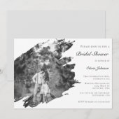 Modern Brushstroke Photo Vrijgezellenfeest | Wit Kaart (Voorkant / Achterkant)