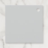 Modern Brushstroke Photo Wedding | Blue Bedankjes Labels (Achterkant)