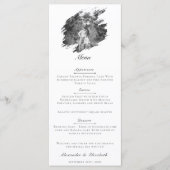Modern Brushstroke Photo Wedding | White Menu (Voorkant)