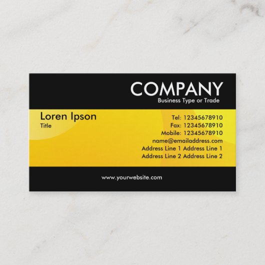 Modern - Bubble Cloud Yellow Visitekaartje (Voorkant)