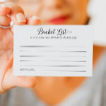 Modern Bucket List Lifetime of Adventures Wedding Advieskaart<br><div class="desc">Deze charmante emmer list kaarten zullen een perfect alternatief zijn voor een traditioneel huwelijksgastenboek. Jullie zullen al jullie gasten hebben die praten over de beste ideeën die je in je leven samen als echtpaar kunt bezoeken of doen!</div>
