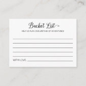 Modern Bucket List Lifetime of Adventures Wedding Advieskaart (Voorkant)