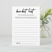 Modern Bucket List Vrijgezellenfeest Game Kaart (Staand voorkant)
