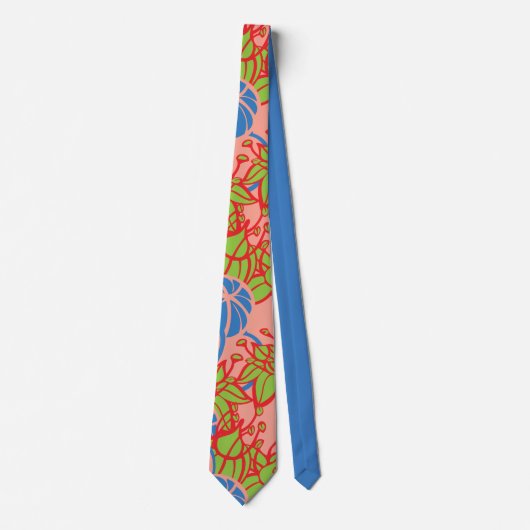 Modern Bud & Flower Bold Patroon Stropdas (Voorkant)