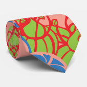 Modern Bud & Flower Bold Patroon Stropdas (Opgerold)