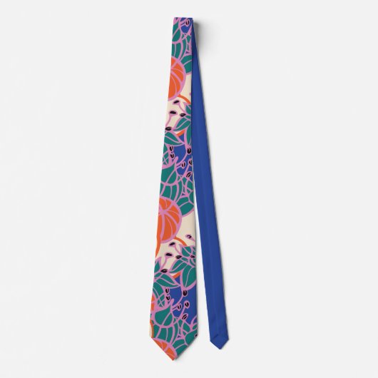Modern Bud & Flower Bold Patroon Stropdas (Voorkant)