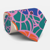 Modern Bud & Flower Bold Patroon Stropdas (Opgerold)