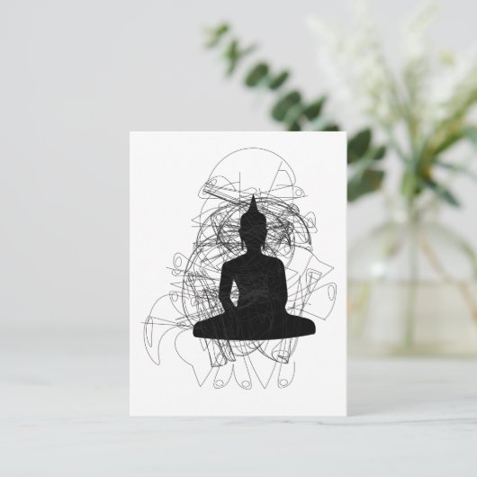 Modern Buddha Design Energies Briefkaart (Staand voorkant)