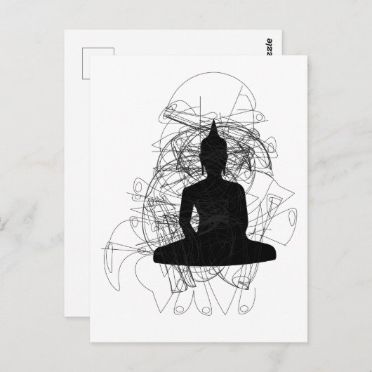 Modern Buddha Design Energies Briefkaart (Voorkant / Achterkant)