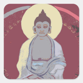 Modern Buddha Vierkante Sticker