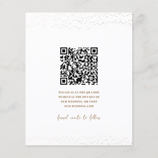 Modern Budget Faux Gold Sla de datum foto op (Achterkant)