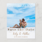 Modern Budget Faux Gold Sla de datum foto op (Voorkant)