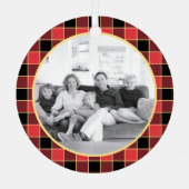 Modern Buffalo Aangepaste kleuren foto Metalen Ornament (Achterkant)