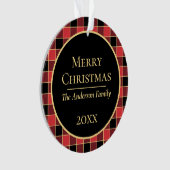 Modern Buffalo Aangepaste kleuren foto Ornament (voorkant)