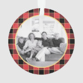 Modern Buffalo Aangepaste kleuren foto Ornament (achterkant)