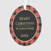 Modern Buffalo Aangepaste kleuren foto Ornament (voorkant)