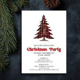 Modern Buffalo Christmas Party Digital Invitation Kaart