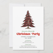 Modern Buffalo Christmas Party Digital Invitation Kaart (Voorkant)