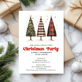 Modern buffalo plaid Christmas tree printable  Kaart