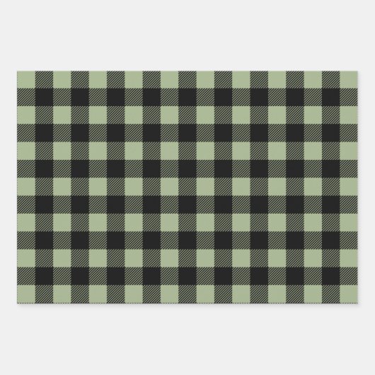 Modern Buffalo Plaid Patroon Inpakpapier Vel (Voorkant 2)