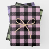 Modern Buffalo Plaid Patroon Inpakpapier Vel (In situ)
