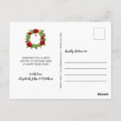 Modern Buffalo Pset 4 Kerstmis met fotocollage Briefkaart (Achterkant)