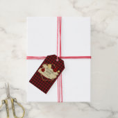 Modern Buffalo Pset Gold Geometric Persoonlijk Cadeaulabel (Met Touw)