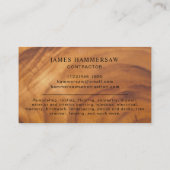 Modern Building Construction Contractor Visitekaartje (Achterkant)