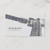 Modern Building Tower Crane Gray Visitekaartje (Voorkant)