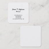 Modern buitengewoon minimalistisch script handschr vierkante visitekaartje (Voorkant / Achterkant)