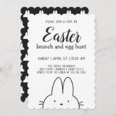 Modern Bunny Easter Kaart (Voorkant / Achterkant)