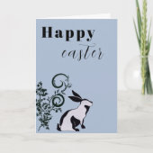 Modern Bunny Happy Easter gepersonaliseerd Kaart (Voorkant)