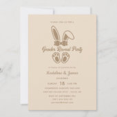 Modern Bunny Light Beige Geslacht Onthullen Kaart (Voorkant)