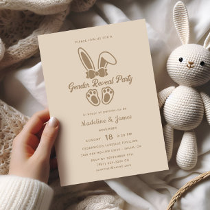 Modern Bunny Light Beige Geslacht Onthullen Kaart