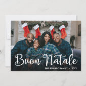 Modern Buon Natale Photo Holiday Card Feestdagenkaart (Voorkant)