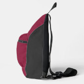 Modern Burgundy and Black Monogram Sling Bag (Rechts)