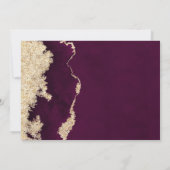 Modern Burgundy and Gold Afstuderen Photo Invite Kaart (Achterkant)