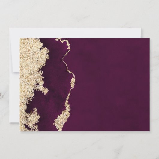Modern Burgundy and Gold Afstuderen Photo Invite Kaart (Achterkant)