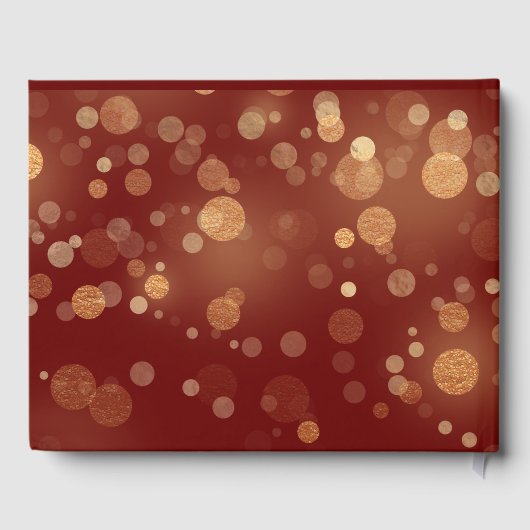 Modern Burgundy Black Autumn Leaves Wedding Gastenboek (Achterkant)