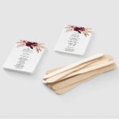 Modern Burgundy Blush Pink Floral Handwaaier (Niet-gemonteerd)