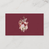 Modern Burgundy Boho Flat Wedding Place Card  Plaatskaartje (Achterkant)
