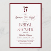 Modern Burgundy Bridal Shower Invitation Kaart (Voorkant)